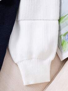 SHEIN Vestido de suéter de punto con cuello redondo y lazo, para otoño e invierno, para niña