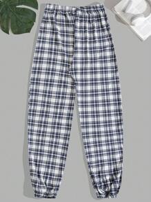 RueChic Men Plaid Printed 2pcs Pack Regular Homewear Bottom Pants - Multicolor - View 5