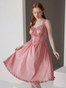 SHEIN Belle Ladies' Ball Gown Dress (Heavy-Duty Model) - Pink - View 7
