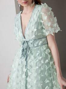 Modelyn Vestido de gala de mujer (estilo de industria pesada) - Verde - Ver 5