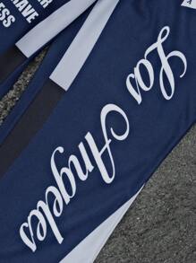 Manfinity Homme Plus Size Men Slogan & Pentagram Print Drawstring Waist Casual Sweatpants - Multicolor - View 8