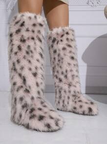 SHUZIA Women's Over The Knee Slouchy Mukluk Style Round Toe Boots - Pink - View 4