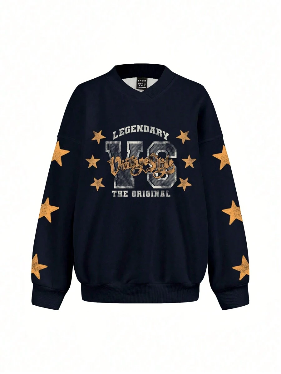 Lsscid Artist 女士复古运动 V 领运动衫，适合假日、度假、春季、节日、健身、伊比沙岛装扮、西方服饰 - 彩色 - 查看 1