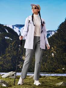 In My Nature Women's Outdoor Camping Hiking Urban Commute Fluorine-Free Water Repellent Hiking Pants - Grey - View 9