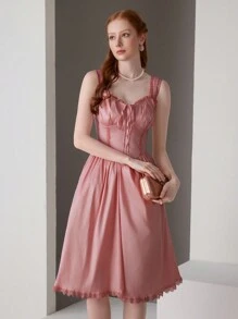 SHEIN Belle Ladies' Ball Gown Dress (Heavy-Duty Model) - Pink - View 8