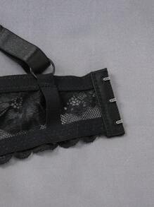 1pc Plus Size Lace Wire Bra Lingerie
