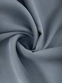 Flirla Pantalones anchos de talla grande de cintura alta, de unicolor y casuales - Azul - Ver 6