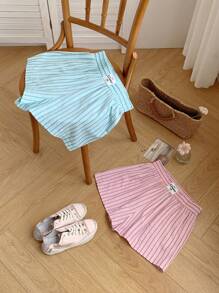 Comfortcana Women's New Simple Daily Striped Shorts 2 Packs - Multicolor - View 7