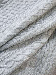 SHEIN EZwear Plus Size Women Casual Long Sleeve Gray Striped Baseball Jacket, Spring Autumn