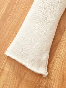 Áo len dệt kim hình sao jacquard dáng rộng thoải mái phong cách cổ điển dành cho bé gái tuổi mới lớn, mùa thu và đông - Màu be - Xem 6
