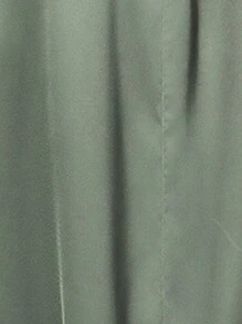 SHEIN Clasi Vestido de satén para mujer con cuello en V, escote alto, dobladillo de corte alto y cintura ceñida