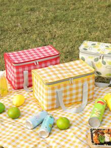 1 Stück isolierte Große Kapazität Mehrweg Lebensmittel Picknick Tasche, Kühltasche mit Reißverschluss Oben - für Heiß oder Kalt, Picknickkorb faltbar, Strand, Outdoor Party, Camping, Festivals als Weihnachtsgeschenk