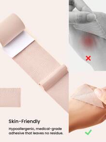 LUVLETTE Plus Invisible Breast Lift Tape Sticky Bra - 4-Inch Wide Adhesive Skin-Friendy Tape For Push Up & Shape