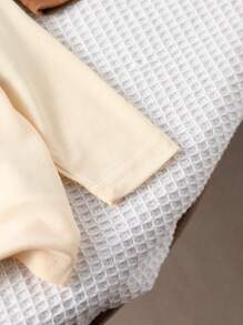 SHEIN Vintaside Kids 5 件套男婴纯色圆领长袖 T 恤，适合休闲、日常穿着和派对、所有季节、秋季上衣 - 彩色 - 查看 5