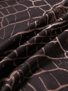 Maweii فستان ضيق بطبعة تمساح للمرأة ذات الحجم الكبير بظهر مفتوح - بني - مشاهدة 7