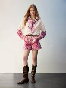 Maija 女式全印花口袋休闲短裤 - 彩色 - 查看 7