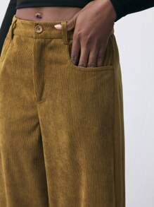 Maija Women's Solid Color Casual Straight-Leg Pants With Pockets