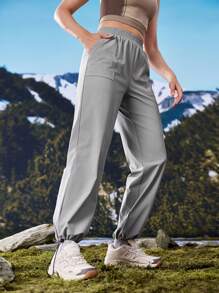 In My Nature Pantaloni impermeabili da donna per escursionismo, campeggio all'aperto, spostamenti in città - Grigio - Visualizzare 10