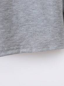 5pcs/Set Young Boy Basic Solid Color Round Neck T-Shirts In Black, White, Blue, Yellow, Gray,Holiday,Summer,Travel - Multicolor - View 7