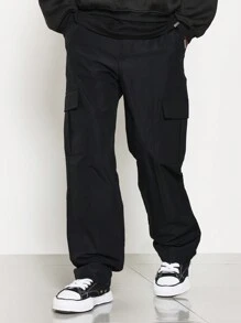 SUMWON Straight Fit Cargo Pant - Black - View 1