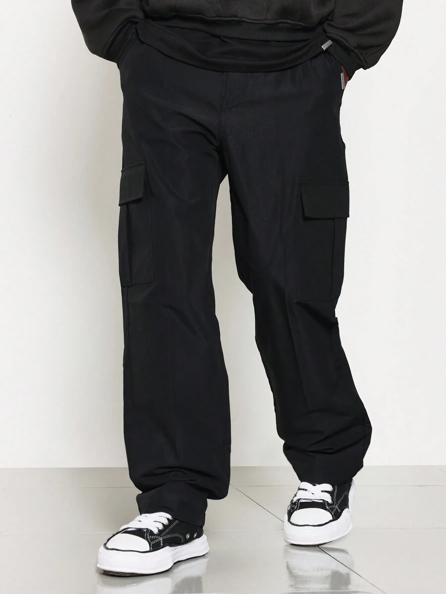 SUMWON Straight Fit Cargo Pant - Black - View 1