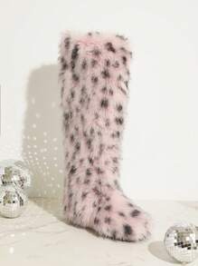 SHUZIA Women's Over The Knee Slouchy Mukluk Style Round Toe Boots - Pink - View 2