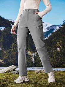 In My Nature Women's Outdoor Camping Hiking Urban Commute Fluorine-Free Water Repellent Hiking Pants - Grey - View 5