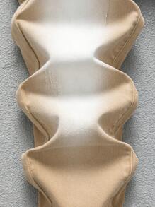 SHEIN TWEEN BOY 百搭休闲现代街头风格猫须破洞可调节腰部 5 口袋弹力牛仔裤，四季百搭时尚牛仔裤 - 卡其色 - 查看 5