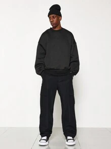 SUMWON Straight Fit Cargo Pant - Black - View 2