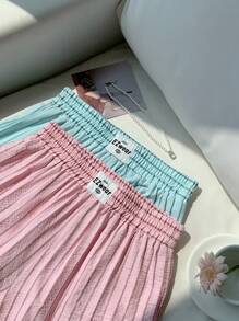 Comfortcana Women's New Simple Daily Striped Shorts 2 Packs - Multicolor - View 4