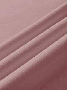 SHEIN LUNE 大码女款 Just A Girl Who Loves Fall 南瓜香料拿铁运动衫 - 藕粉色 - 查看 4