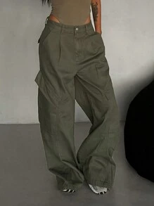 DAZY Women Autumn New Loose Casual Baggy Jeans With Pockets