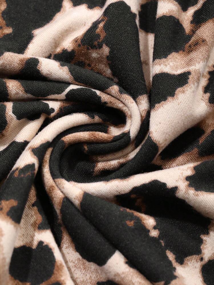 Women's Slim Fit Leopard Print Long Sleeve T-Shirt,Fall Clothes Going Out Tops Women