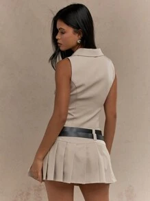 MISSGUIDED Tailored Lapel Collar Buttoned Waistcoat