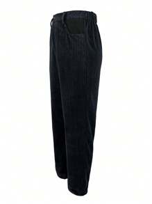 Pantalon décontracté en velours côtelé avec poche, automne/hiver