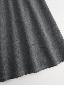 SHEIN LUNE 大码休闲A字裙，秋冬女装长裙 - 灰色 - 查看 7