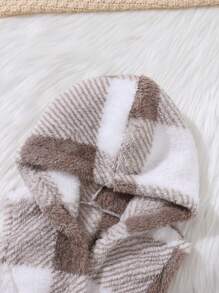 SHEIN Conjunto de 3 piezas de ropa casual para bebé niña: chaleco acogedor y abrigado, básico en negro y blanco - Multicolor - Ver 5