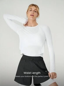 GLOWMODE Quick-Dry Cool-Touch Drop Shoulder Long Sleeve Running Tee With Thumbholes