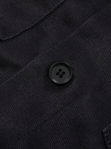 Manfinity Homme Men's Casual Geometric Print Patchwork Jacket, Autumn - Black - View 6