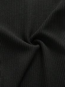 Manfinity Homme قميص رسمي طويل الأكمام أحادي اللون للرجال للربيع/الصيف - الأسود - مشاهدة 5