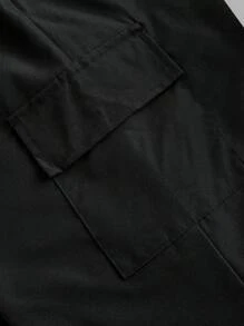 SHEIN Explorewe 2pcs Teenage Girls Casual Graphic Cropped Sweatshirt And Wide-Leg Pants Set - Black and White - View 12