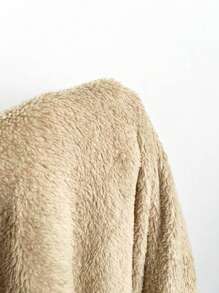 Elladie kids Áo khoác hoodie hoa nhiều màu nền đen cho bé gái có lót giữ nhiệt màu nâu, dễ thương, giản dị, đa năng, thích hợp cho mùa thu đông, ấm áp và thoải mái - Nhiều màu - Xem 10