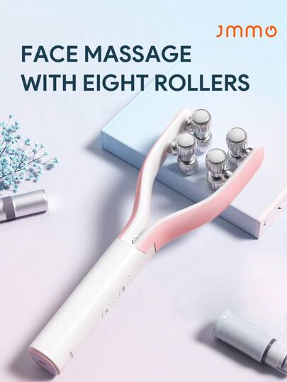 JMMO Masajeador facial, rodillo de radiofrecuencia y en forma de V, masajeador facial vibratorio,herramienta de cuidado de la piel para cara, brazo, ojo, cintura y pierna, instrumentos necesarios de belleza y cuidado personal, regalos navideños, imprescindibles para el otoño y el invierno, artículos esenciales para vacaciones, accesorios de camping, suministros de camping