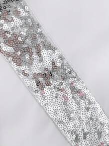 夏季撞色亮片吊带背心 图案 T 恤 女式上衣 女式白色上衣 女式白色上衣 女式白色上衣 女式白色上衣