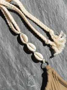 SHEIN Swim Women's Summer Beach Colorblock Halter Neck Tie Sexy Bikini Set - Khaki - View 5