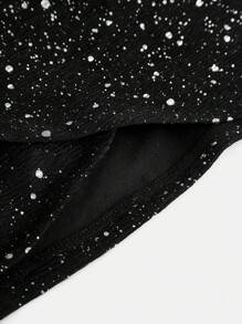 SHEIN Girlism Vestido de baile de lantejoulas pretas para adolescentes, elegante, glamoroso, com bainha peluda, adequado para encontros, reuniões, festas, festivais, ano novo
