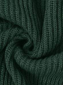 EMERY ROSE Damen-Strickpullover mit Rundhalsausschnitt, Drop Shoulder und langen Ärmeln mit Buchstabenmuster - Grün - Übersicht 6