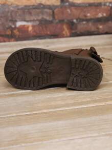 女童公主短靴，秋冬时尚 - 棕色 - 查看 7