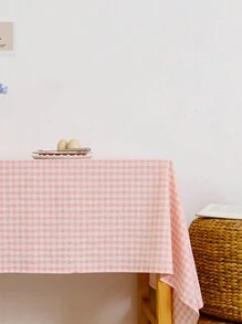 1 pieza Mantel rectangular a cuadros, mantel a cuadros de estilo campestre sencillo, textura de lino apta para picnics de primavera/verano, cocina, cena, restaurante, fiestas festivas, decoración de mesa de comedor