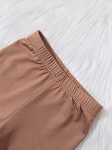 SHEIN Conjunto de 3 piezas de ropa casual para bebé niña: chaleco acogedor y abrigado, básico en negro y blanco - Multicolor - Ver 7